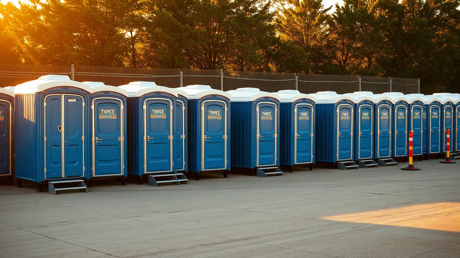 Portable toilet rental setup in Wenatchee WA